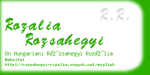 rozalia rozsahegyi business card